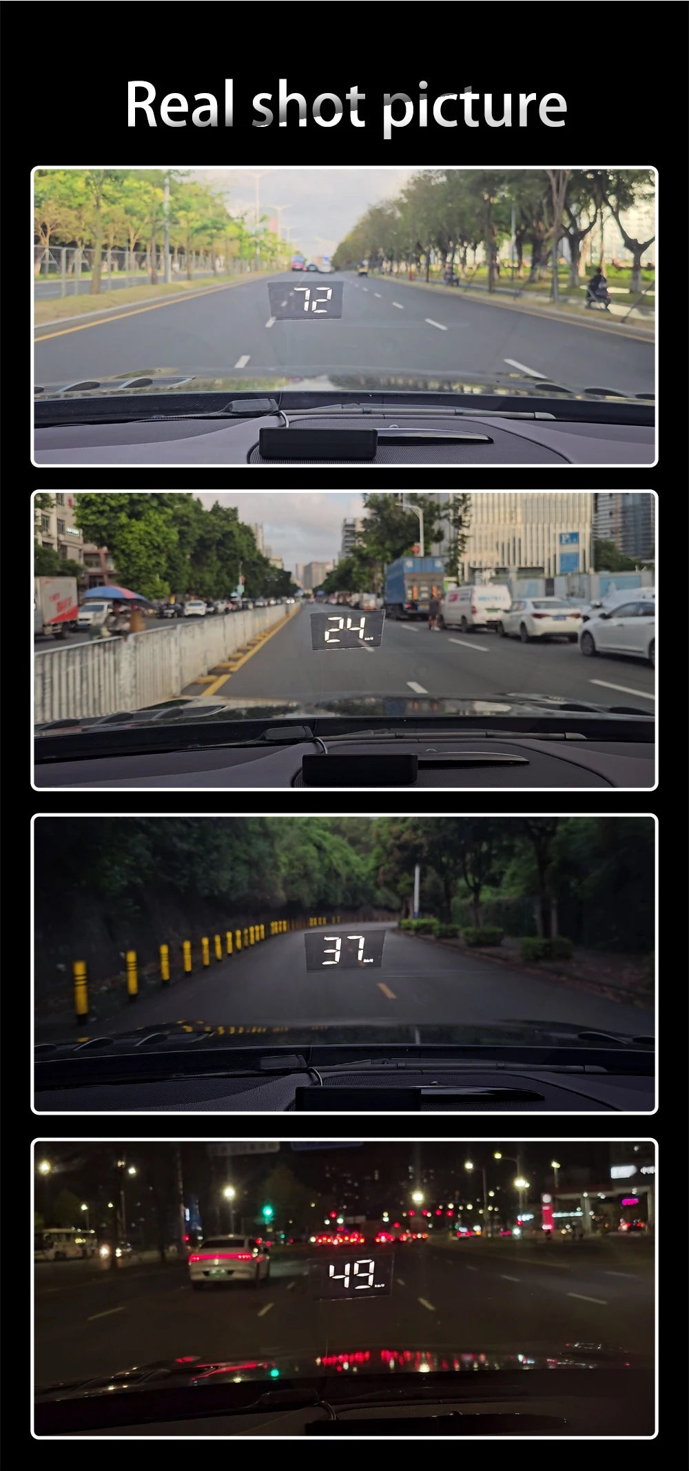 M2 GPS for HUD Car Auto Digital Speedometer Accessories Head-Up Display Auto Electronics Projector Display White Green Light LED