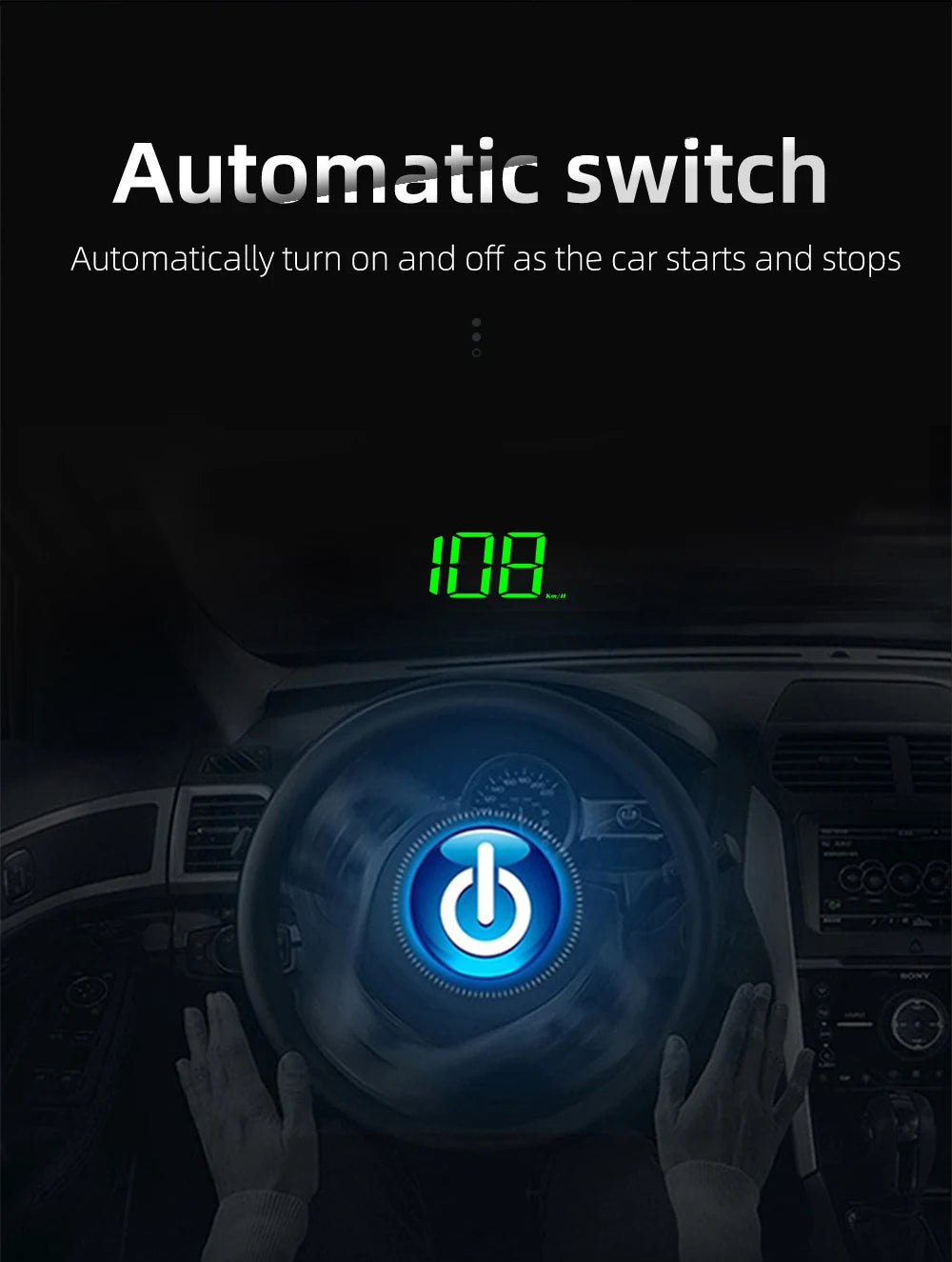 M2 GPS for HUD Car Auto Digital Speedometer Accessories Head-Up Display Auto Electronics Projector Display White Green Light LED