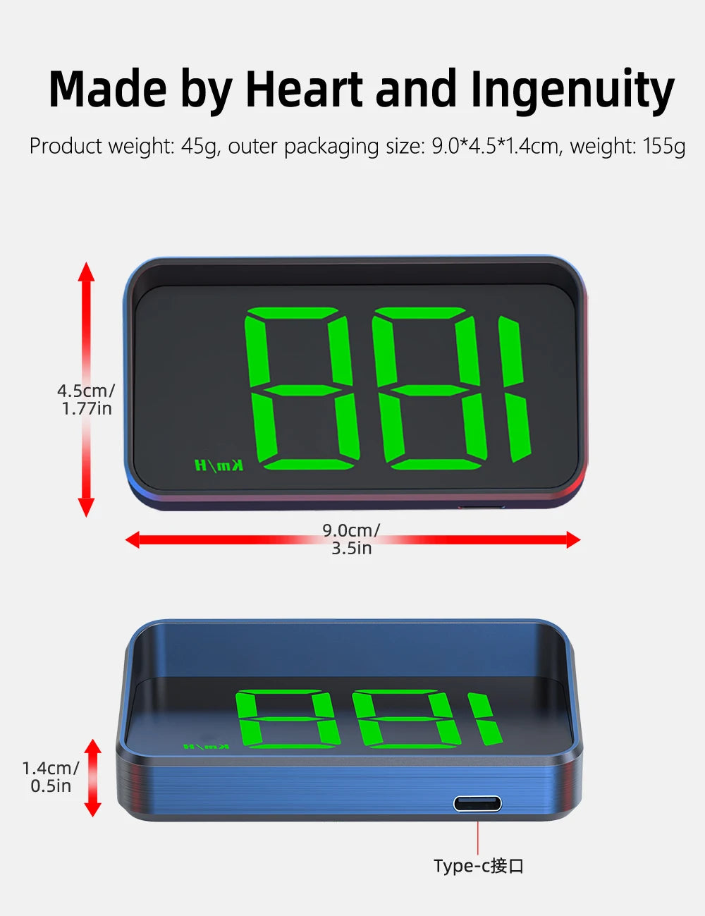M2 GPS for HUD Car Auto Digital Speedometer Accessories Head-Up Display Auto Electronics Projector Display White Green Light LED