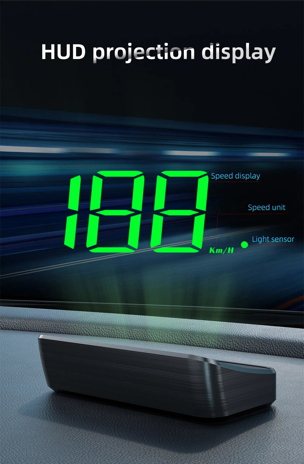 M2 GPS for HUD Car Auto Digital Speedometer Accessories Head-Up Display Auto Electronics Projector Display White Green Light LED